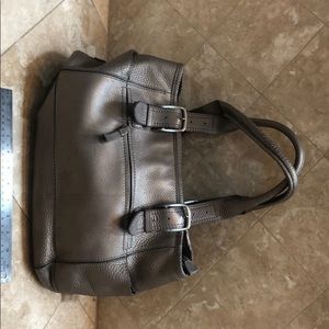 Cole Haan Slouchy Metallic Leather Shoulder Bag